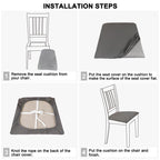 Elegant Dining Chair Covers | Water-Repellent Spandex with Elastic Fit Ð Stylish Protection for Dining Room Chairs 5