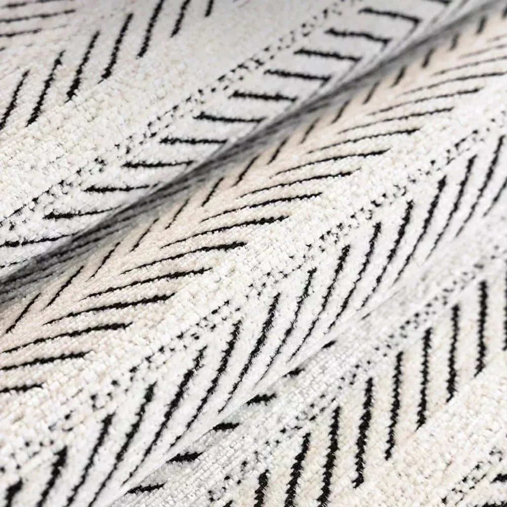 Elegant Herringbone Sofa Cover with Scalloped Edge Ð Stylish Protection for Your Furniture 6