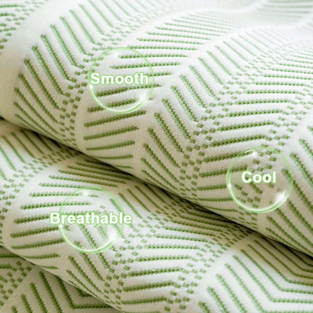 Elegant Herringbone Sofa Cover with Scalloped Edge Ð Stylish Protection for Your Furniture 8