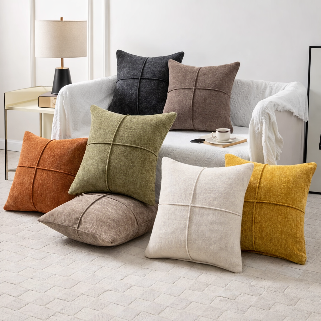 Elegant Microfiber Cushion Cover for Cozy Sofa Styling 3