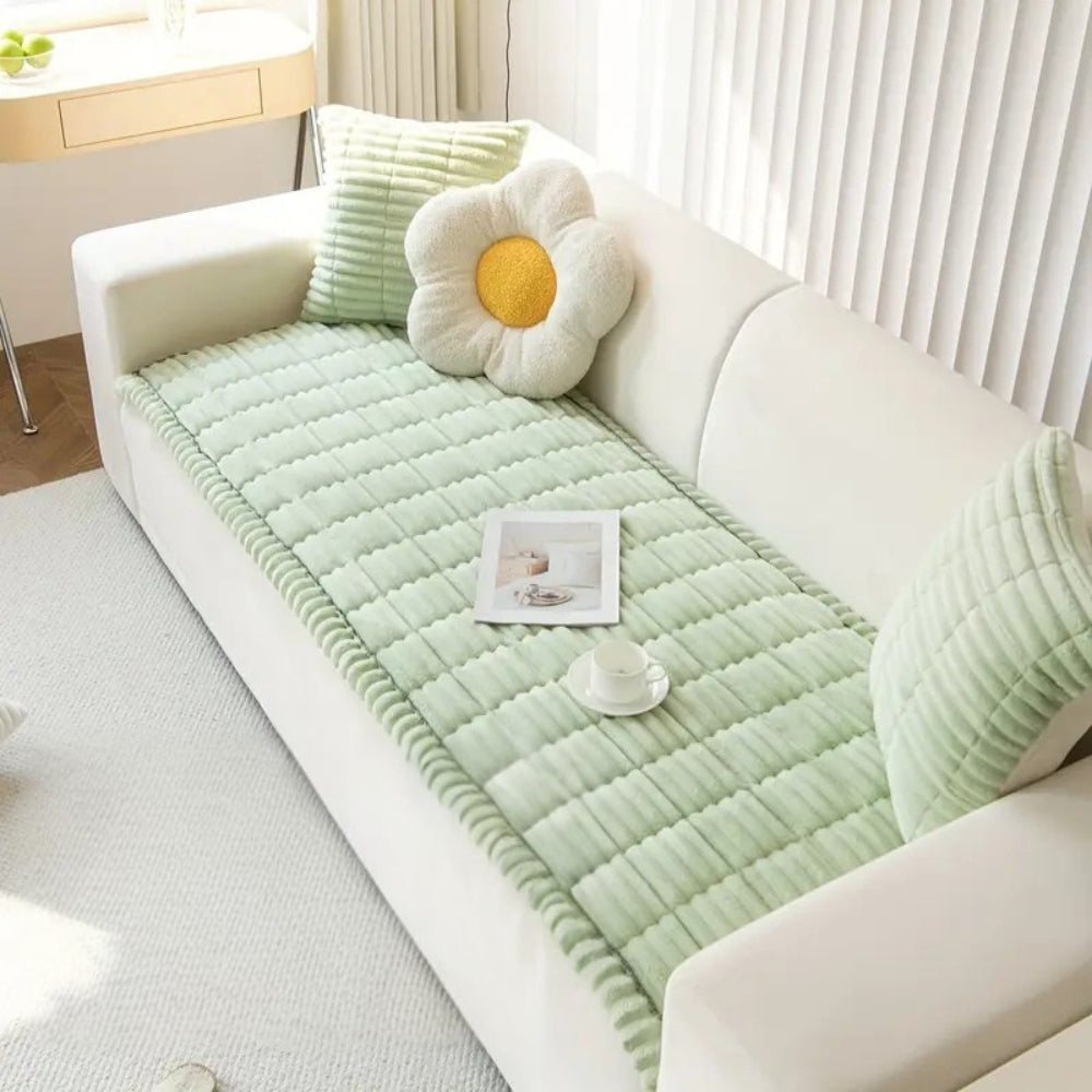 Elegant Plush Couch Cover with Anti-Slip Design Ð Cozy Protection for Your Living Room 6