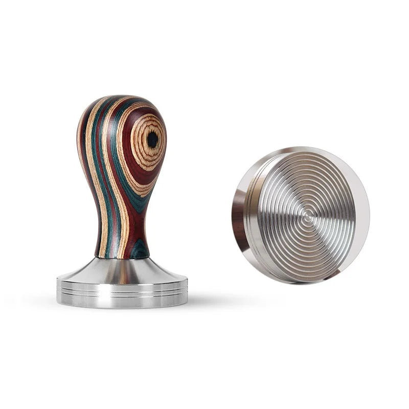 Espresso tamper – Edible grade stainless steel – Color wood handle – 51mm, 53mm, 58mm sizes – Best espresso tamper for home baristas 6