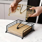 FerroLuxe Iron Napkin Holder – Modern Matte Black Table Accent 1
