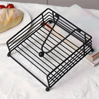 FerroLuxe Iron Napkin Holder – Modern Matte Black Table Accent 3