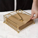 FerroLuxe Iron Napkin Holder – Modern Matte Black Table Accent 4