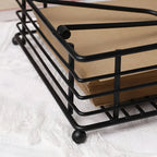 FerroLuxe Iron Napkin Holder – Modern Matte Black Table Accent 6