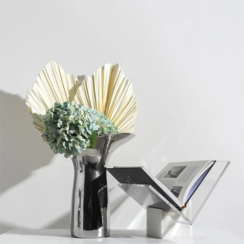 File holder – Marble acrylic – Elegant design – Modern desk organizer – 10.6 x 7.9 x 8.5 in 7