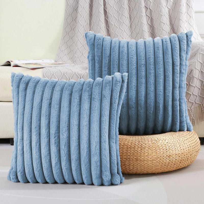 Soft cozy fleece pillowcase in a warm cream color, designed for ultimate comfort. Ideal bedding essential featuring a plush texture for a restful sleep experience. Perfect 1