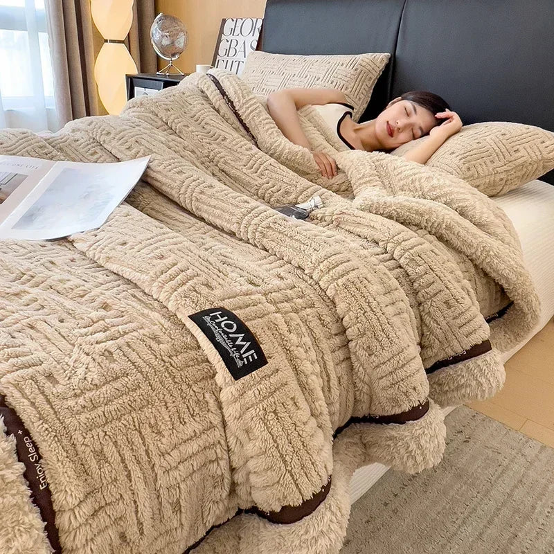 Fleece blanket – Soft and fluffy – Warm breathable throw – Cozy home accessory for living room 0