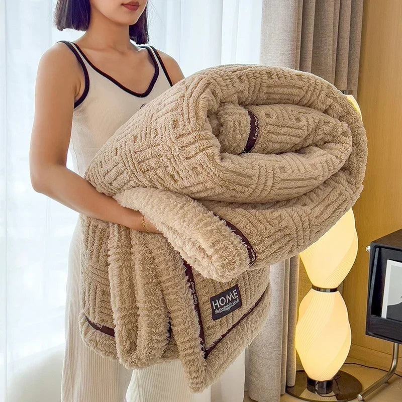 Fleece blanket – Soft and fluffy – Warm breathable throw – Cozy home accessory for living room 1