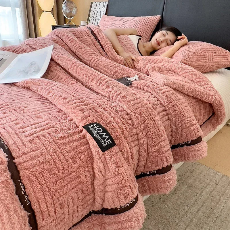 Fleece blanket – Soft and fluffy – Warm breathable throw – Cozy home accessory for living room 13