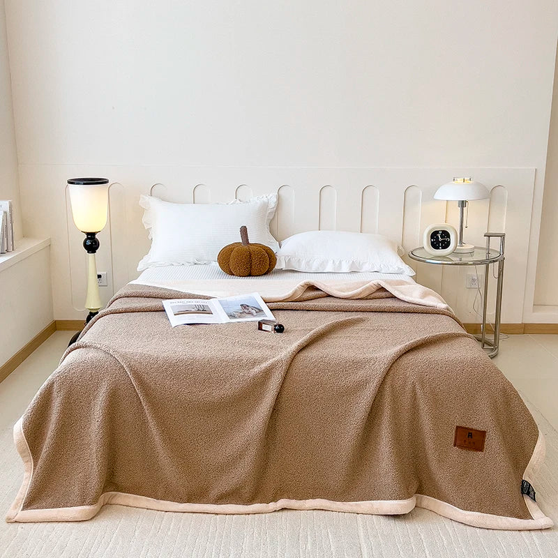 Fleece blanket – Thick teddy fleece – Cozy multi-functional design – Warm for autumn and winter – 60 x 80 in 3