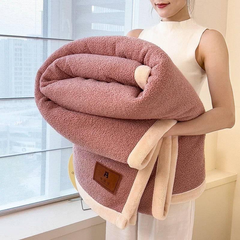 Fleece blanket – Thick teddy fleece – Cozy multi-functional design – Warm for autumn and winter – 60 x 80 in 4