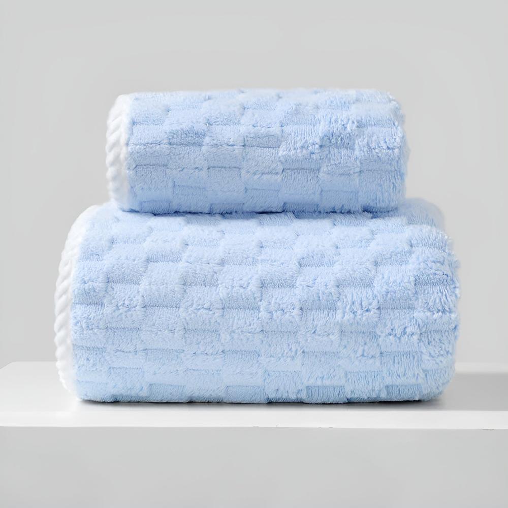 Fleece towels – Soft and breathable – 2-piece set for luxurious comfort 0