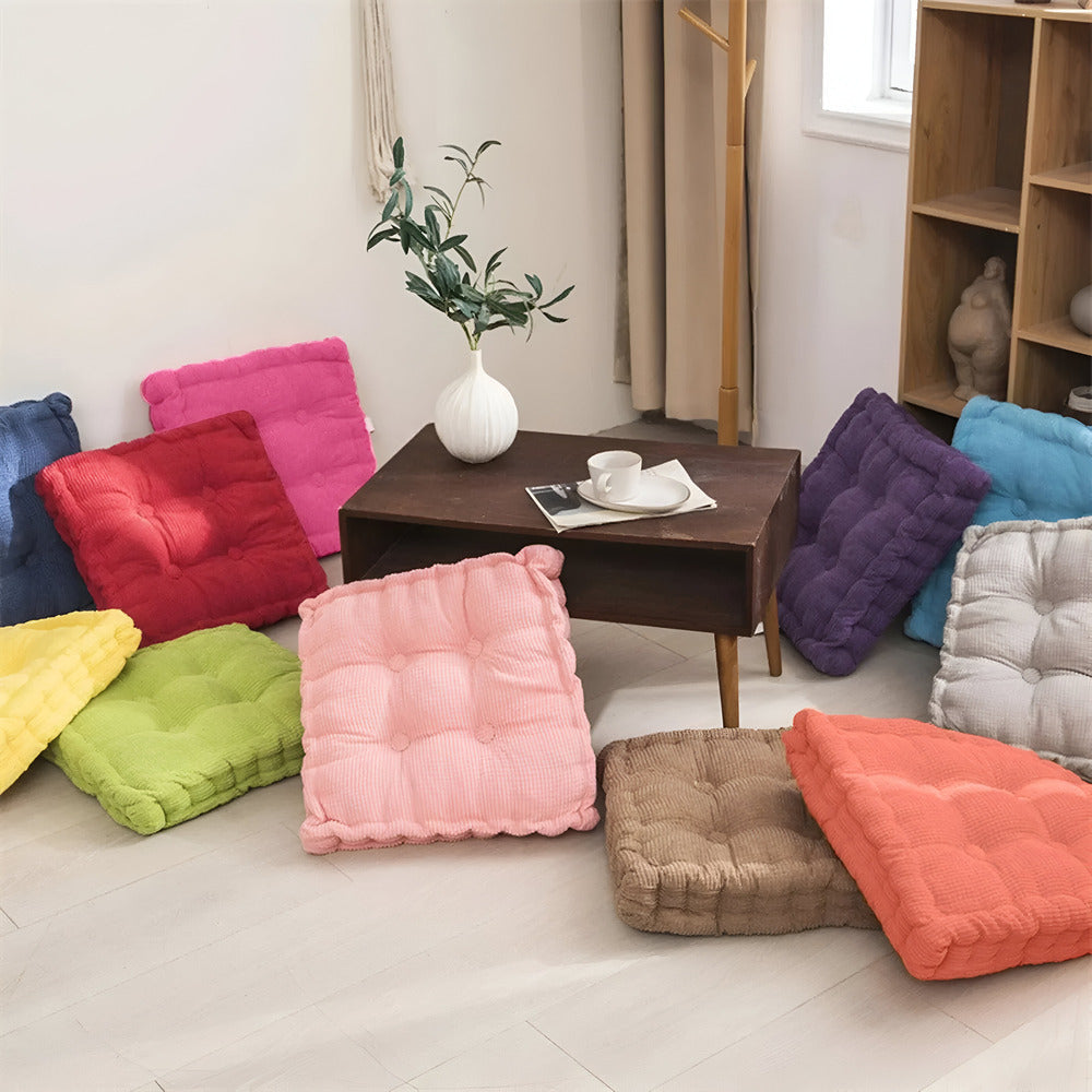 Floor cushion – Luxurious corduroy – Versatile for meditation and decor – Compact seating solution 15.7 x 15.7 in 1