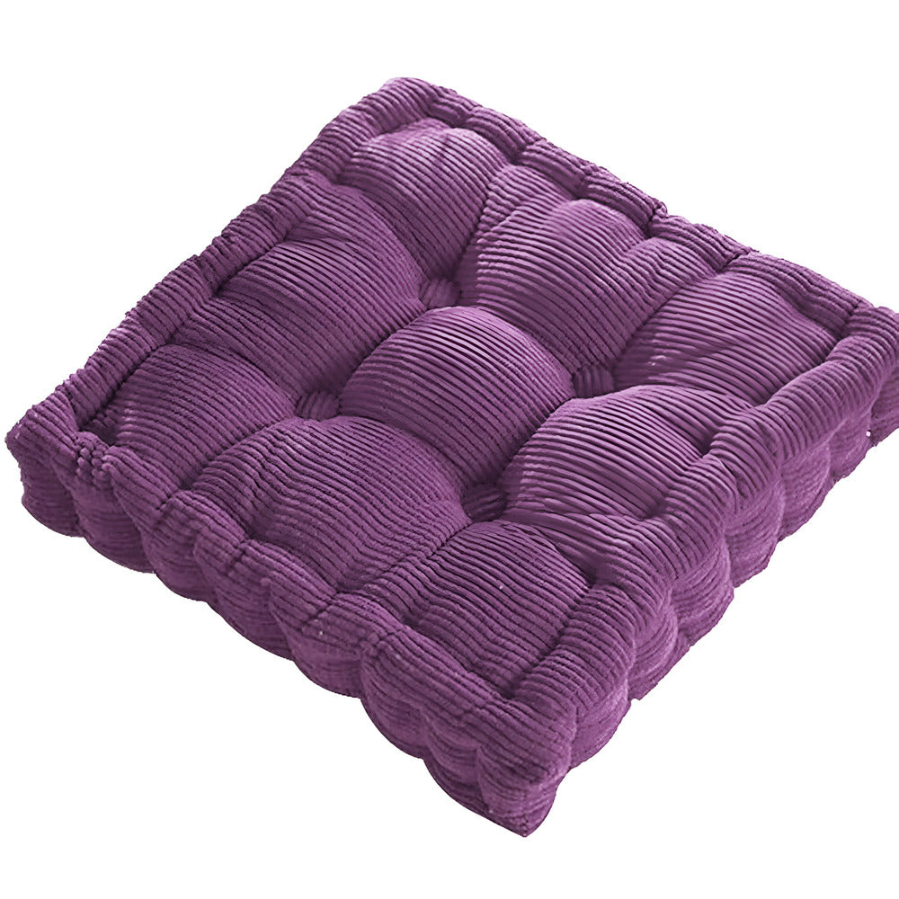 Floor cushion – Luxurious corduroy – Versatile for meditation and decor – Compact seating solution 15.7 x 15.7 in 10