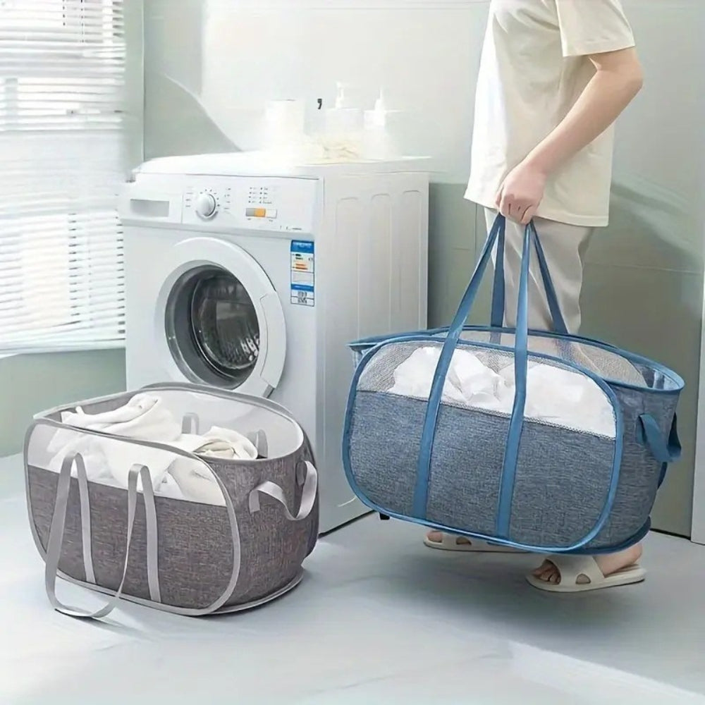 Foldable Luxury Laundry Basket with Reinforced Handles – Stylish and Functional Storage Solution 1
