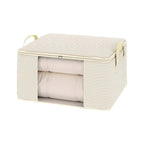 Foldable storage bag featuring a classic stripe design, made from durable fabric. Perfect for home organization, it combines functionality and style with its chic color palette 0