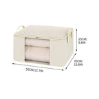 Foldable storage bag featuring a classic stripe design, made from durable fabric. Perfect for home organization, it combines functionality and style with its chic color palette 2