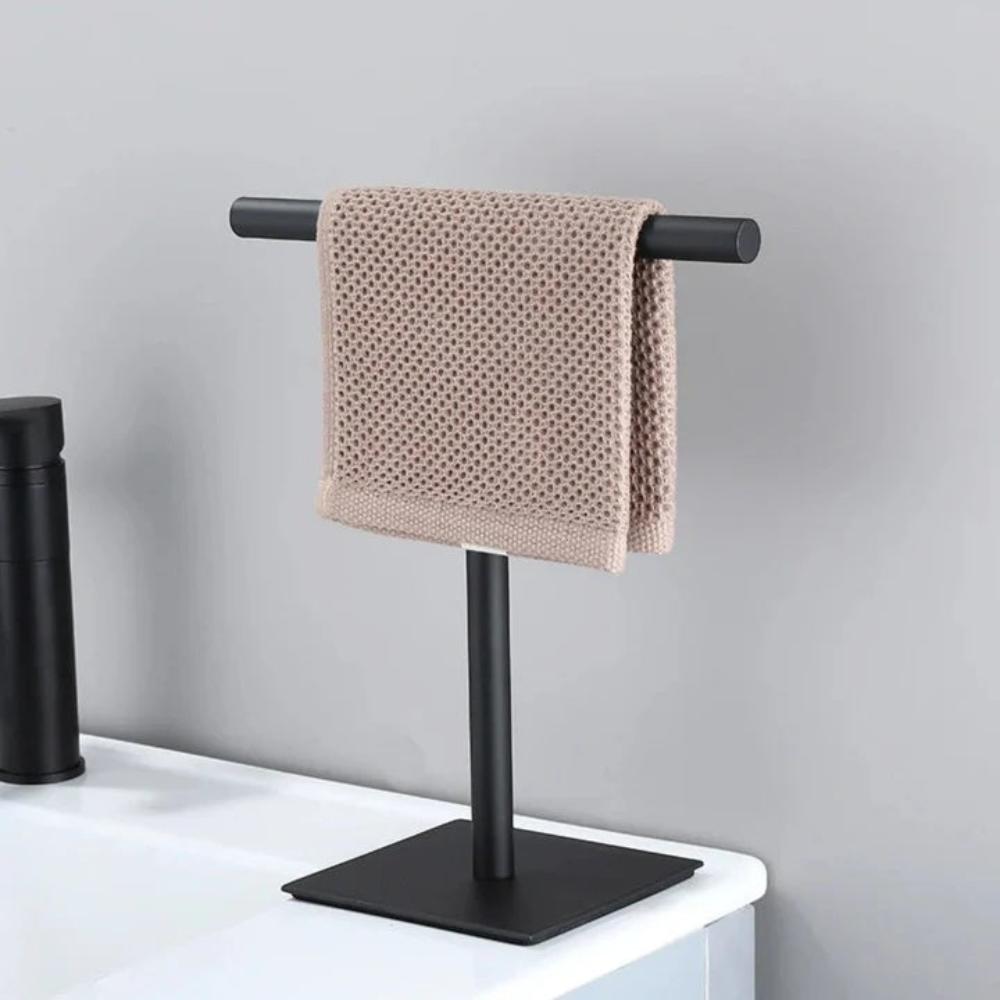 Freestanding Luxe Towel Rack - Stylish Hand Towel Holder for Bathroom Countertop Organization 1