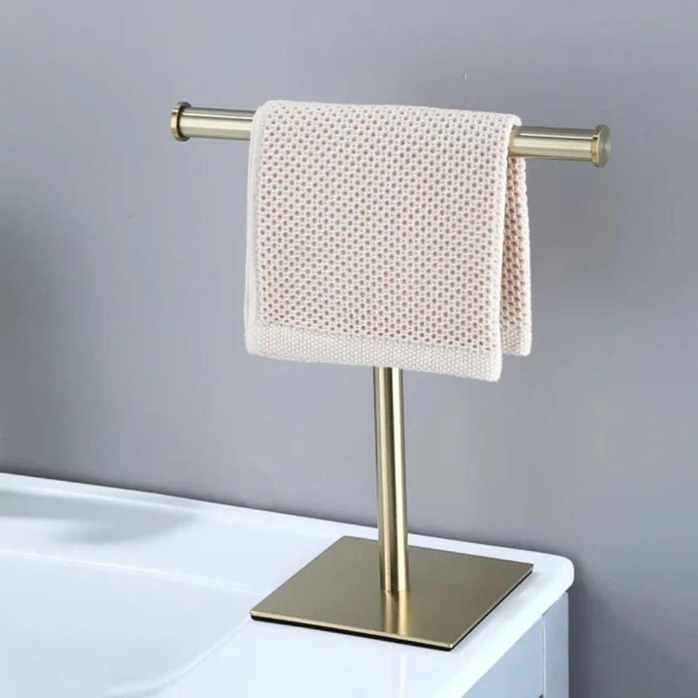 Freestanding Luxe Towel Rack - Stylish Hand Towel Holder for Bathroom Countertop Organization 3