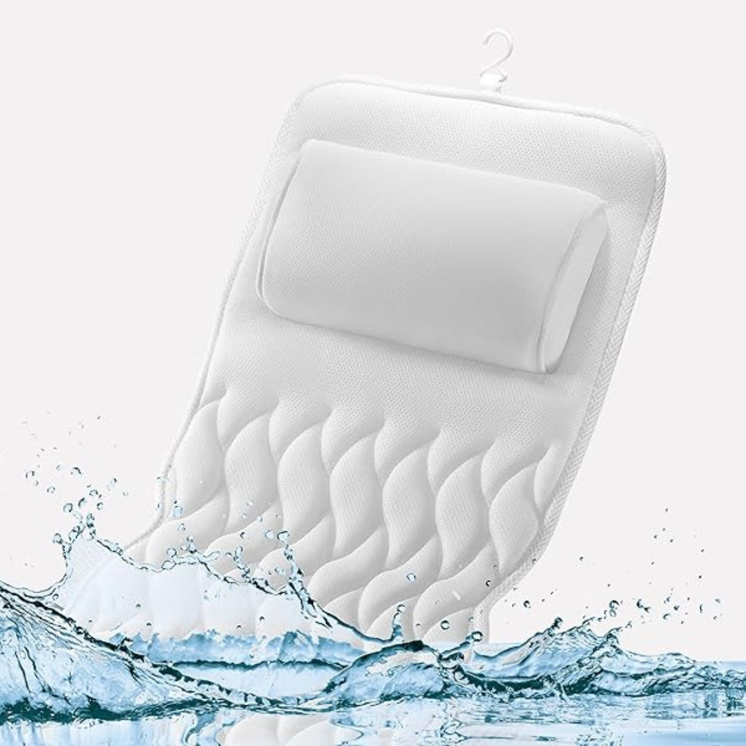Full body bath pillow – Ergonomic mesh – White – Comfortable support for tub relaxation 3