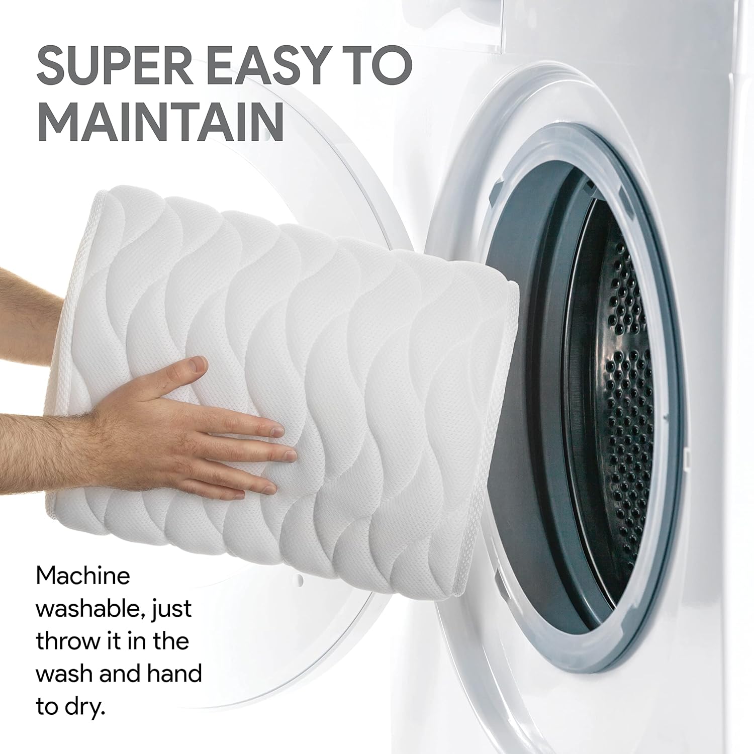 Full body bath pillow – Ergonomic mesh – White – Comfortable support for tub relaxation 4