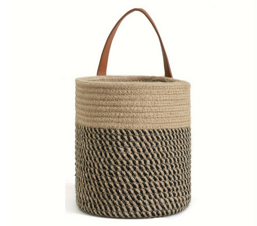 Hanging basket set – Woven cotton rope – Rustic storage solution – Ideal for plants and home décor 7