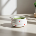 Heart-Shaped Japanese Matcha Bowl Set with Whisk – Authentic Ceremonial Tea Set