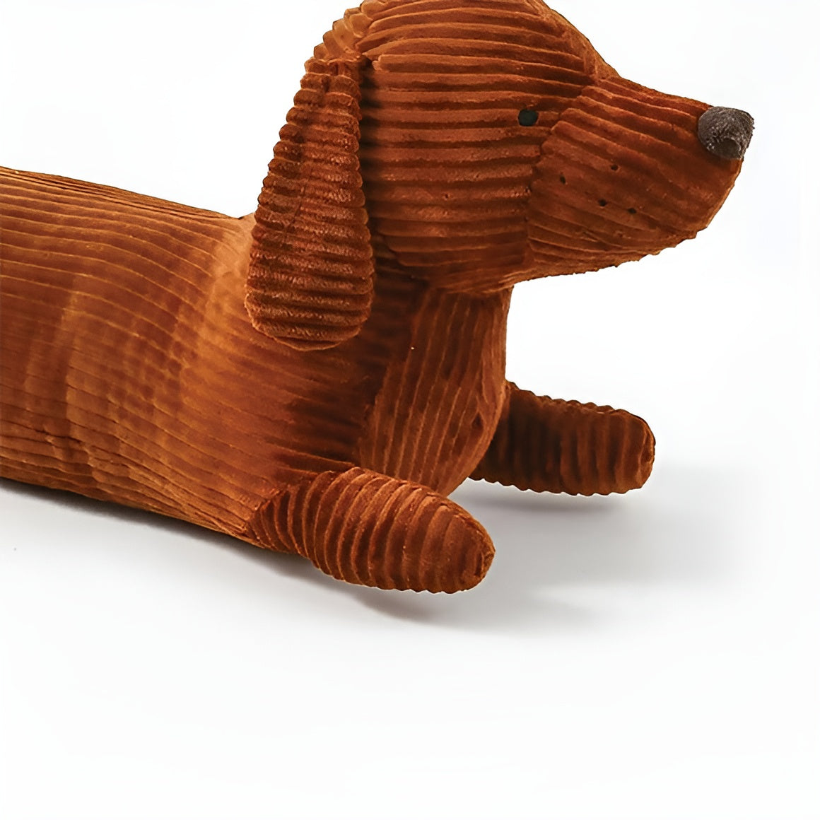Sweet Corded Dachshund Plush Pillow