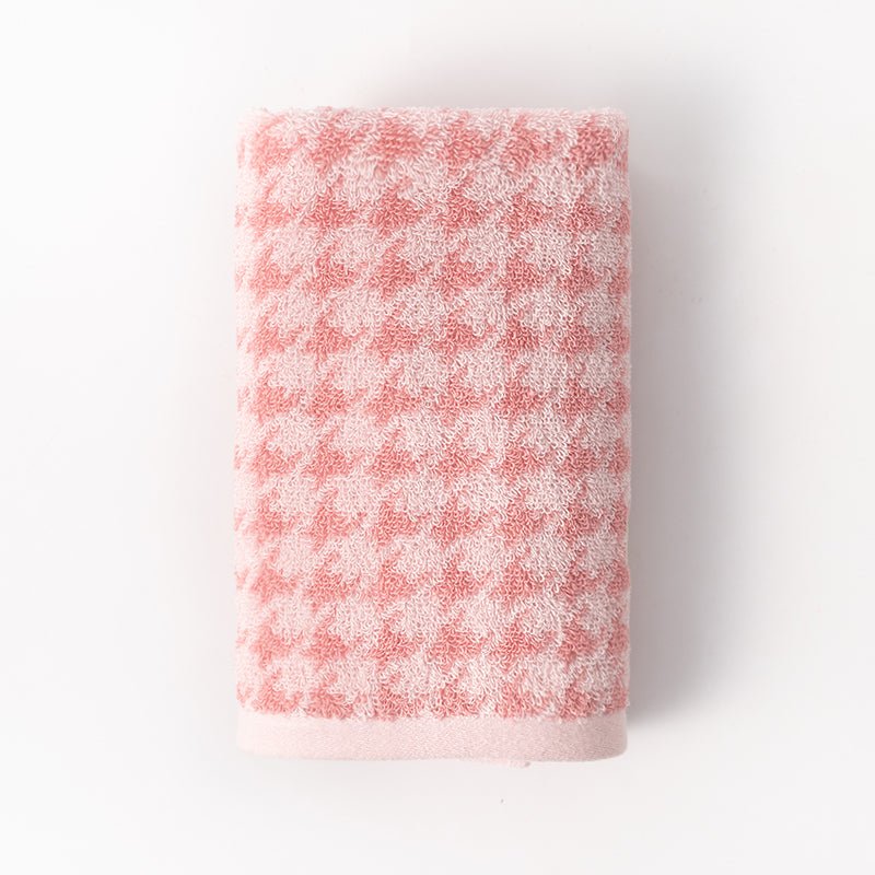 Houndstooth towel set – Soft cotton – Elegant design – Stylish bathroom accessory 12