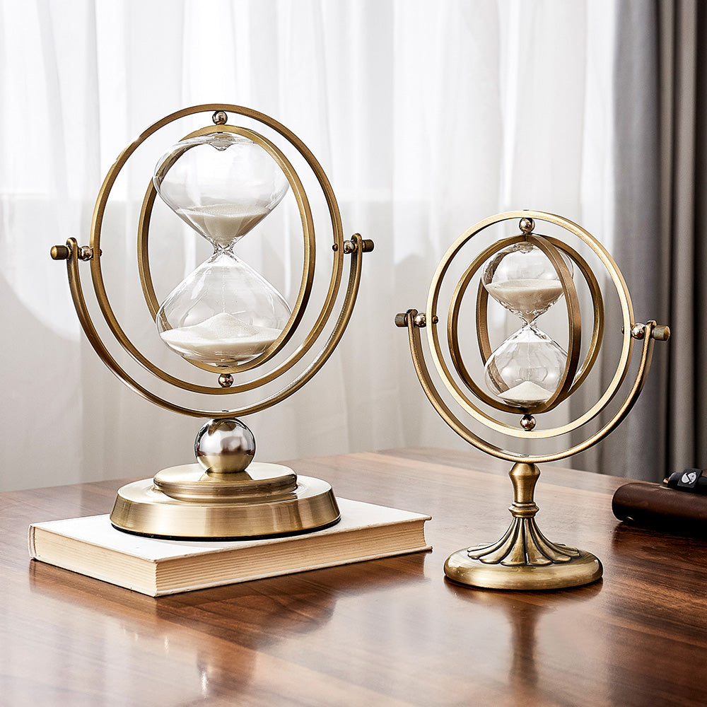 Hourglass timer – Vintage design – Glass and wood – 15, 30, or 60-minute intervals – Elegant home decor 1