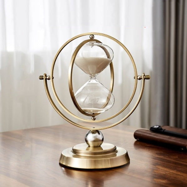 Hourglass timer – Vintage design – Glass and wood – 15, 30, or 60-minute intervals – Elegant home decor 4