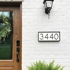 House numbers – Modern black zinc alloy – Floating style – Weather-resistant address signs for enhanced visibility 1