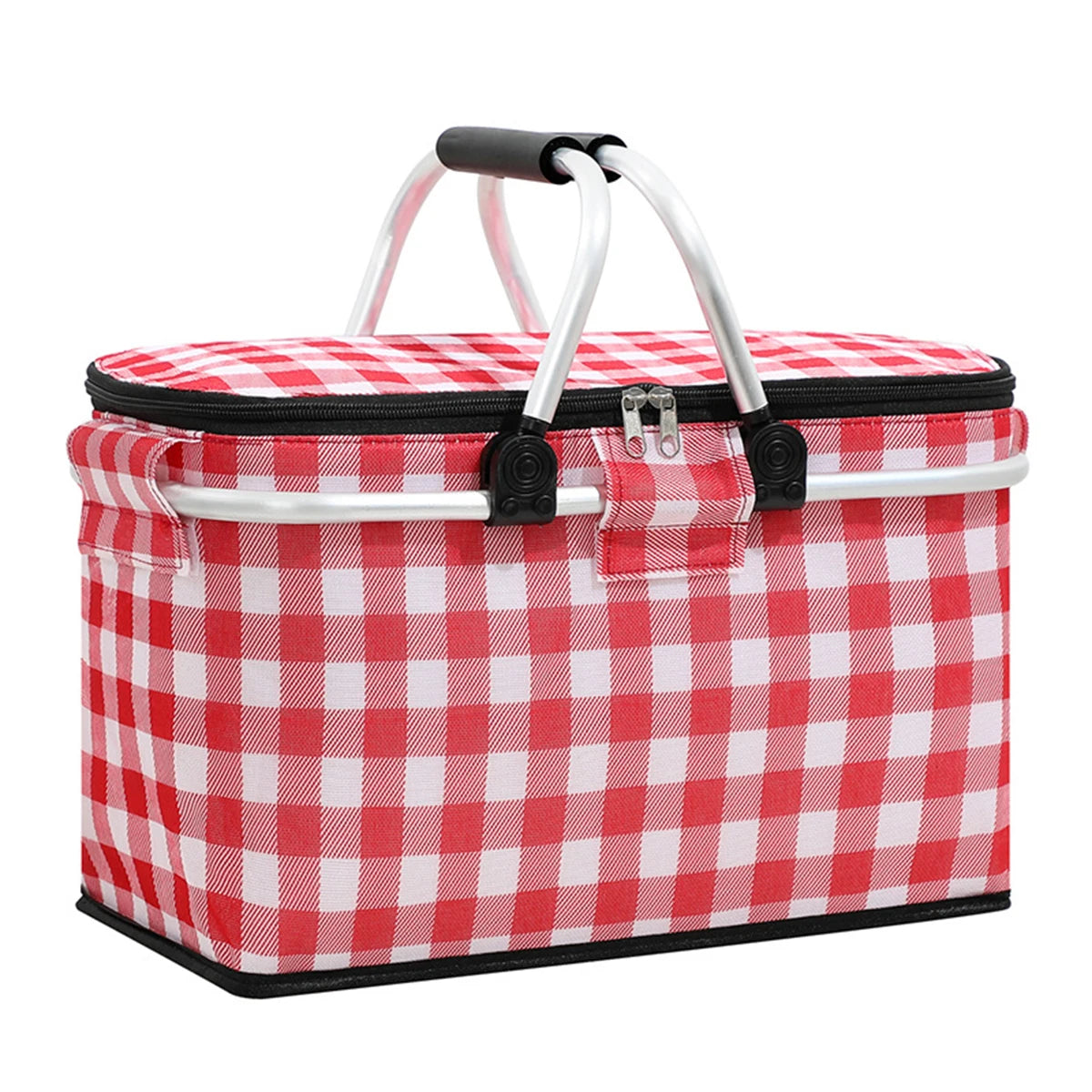 Insulated Picnic Basket Cooler - Foldable Handheld Design, Spacious 15.7x9.1x7.9 Inches for Outdoor Use 9