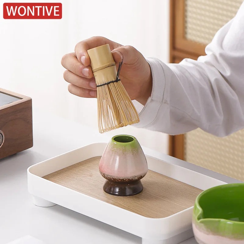 Japanese Matcha Set - Ceramic Bowl, Bamboo Whisk, and Tea Scoop for Authentic Matcha Experience 2