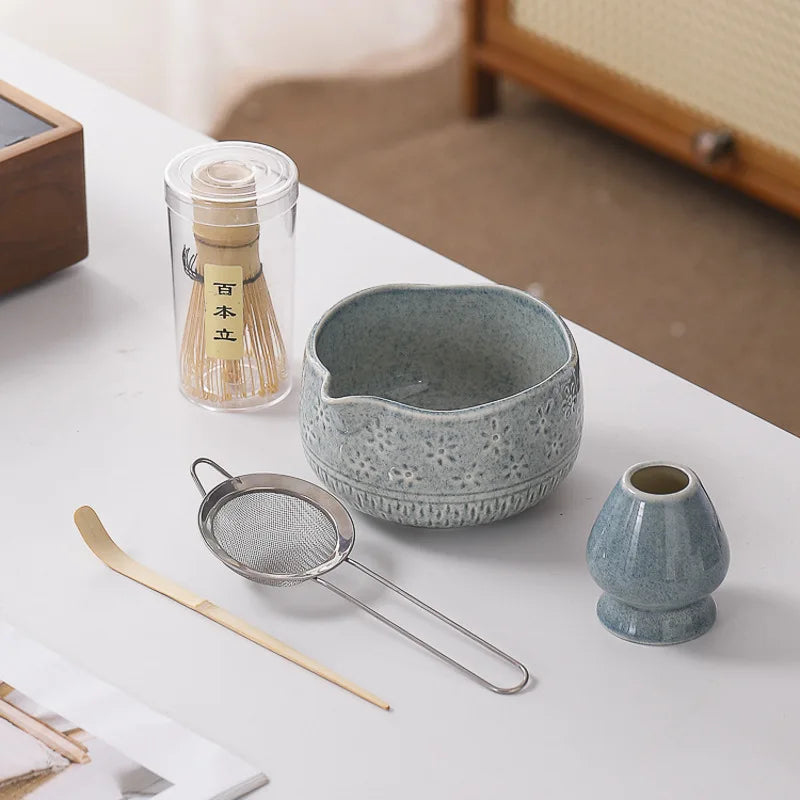 Japanese Matcha Set - Ceramic Bowl, Bamboo Whisk, and Tea Scoop for Authentic Matcha Experience 6