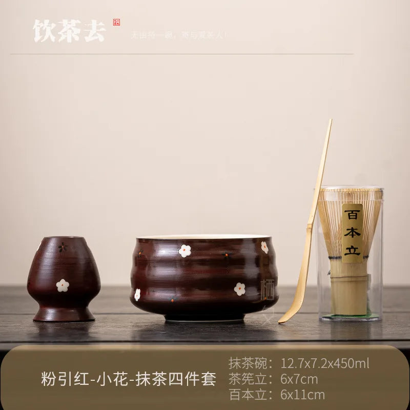 Japanese Matcha Tea Set - 5-Piece Ceramic Matcha Set with Whisk, Scoop, and Holders - Perfect Tea Gift Set 7