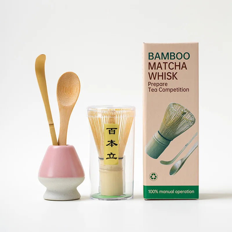 Japanese Matcha Tea Set with Bamboo Whisk, Spoon, and Stand – Authentic Tea Ceremony Gift Set 7