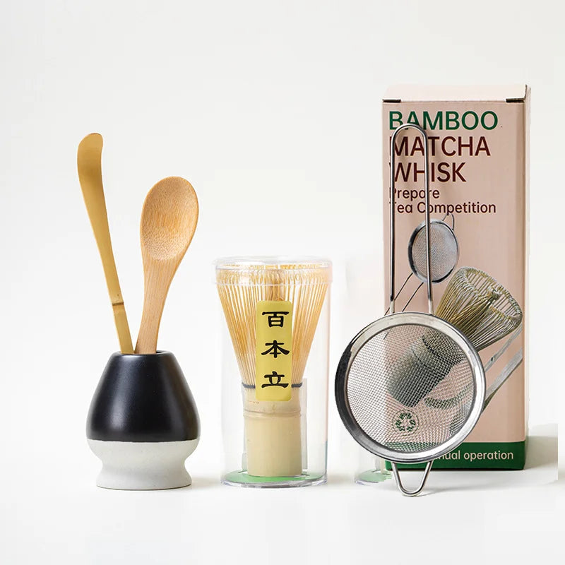 Japanese Matcha Tea Set with Bamboo Whisk, Spoon, and Stand – Authentic Tea Ceremony Gift Set 9