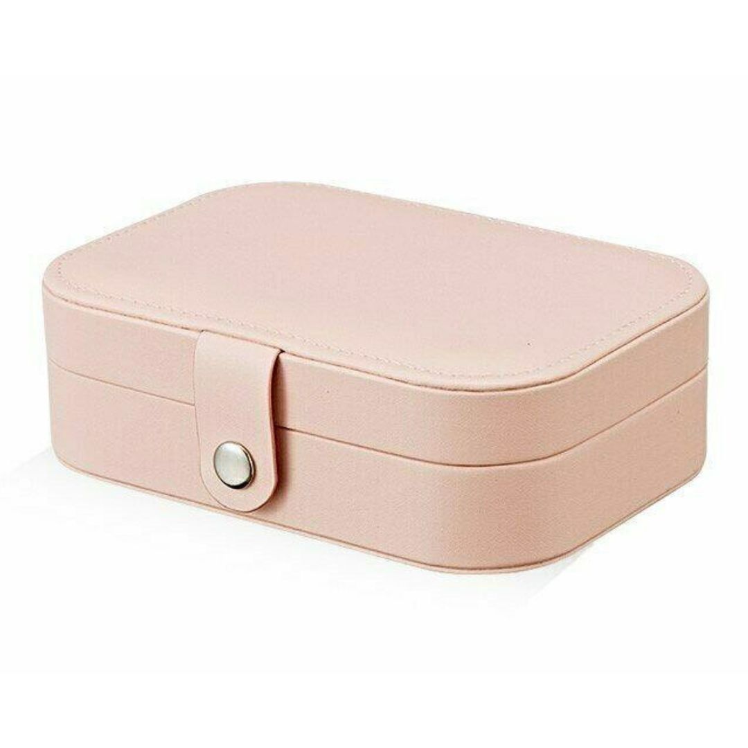 Jewelry Box for Women – Luxurious Leather – Portable Travel Jewelry Organizer – Double-Layered Design 0