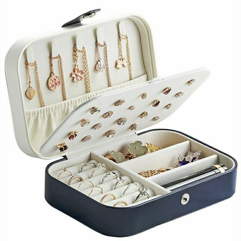 Jewelry Box for Women – Luxurious Leather – Portable Travel Jewelry Organizer – Double-Layered Design 6
