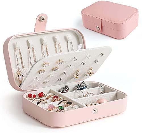 Jewelry Box for Women – Luxurious Leather – Portable Travel Jewelry Organizer – Double-Layered Design 7