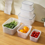 Kitchen Essentials | Food Storage Containers Set with Lids & Strainer - Keep Produce Fresh Longer 2