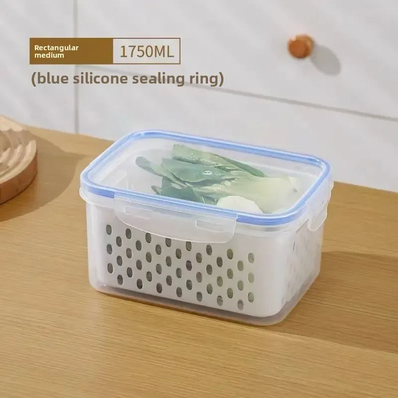 Kitchen Essentials | Food Storage Containers Set with Lids & Strainer - Keep Produce Fresh Longer 4