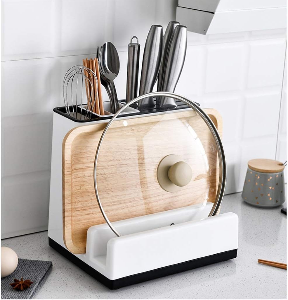 Kitchen drawer organizer – Durable plastic – Sleek black – Space-saving storage for utensils and knives – 9.5 x 3.4 x 9.1 in 4