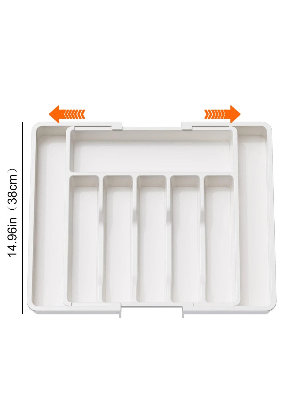 Kitchen drawer organizer – Expandable plastic – Adjustable dividers – Ideal for utensils and home organization 6