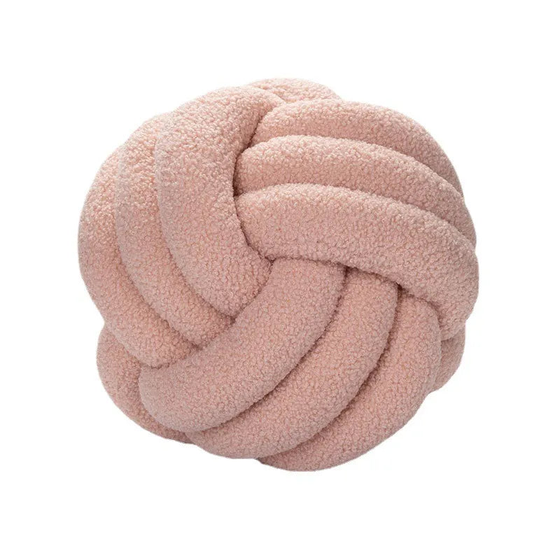 Knot pillow – Hand-woven fabric – Natural tones – Cozy accent for sofas and beds – 18 x 18 in 9