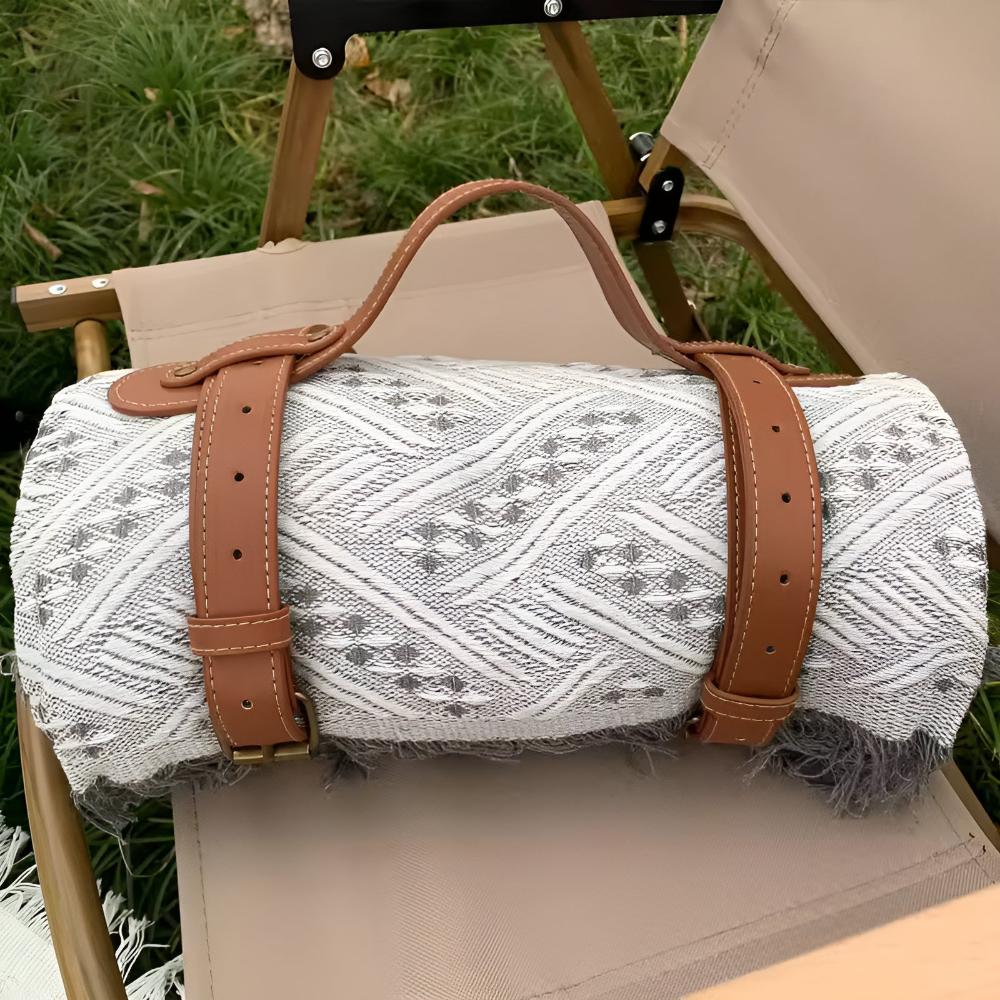 Large Waterproof Picnic Blanket – Durable Outdoor Mat with Elegant Diamond Weave Design, Lightweight and Portable, 71x71 3