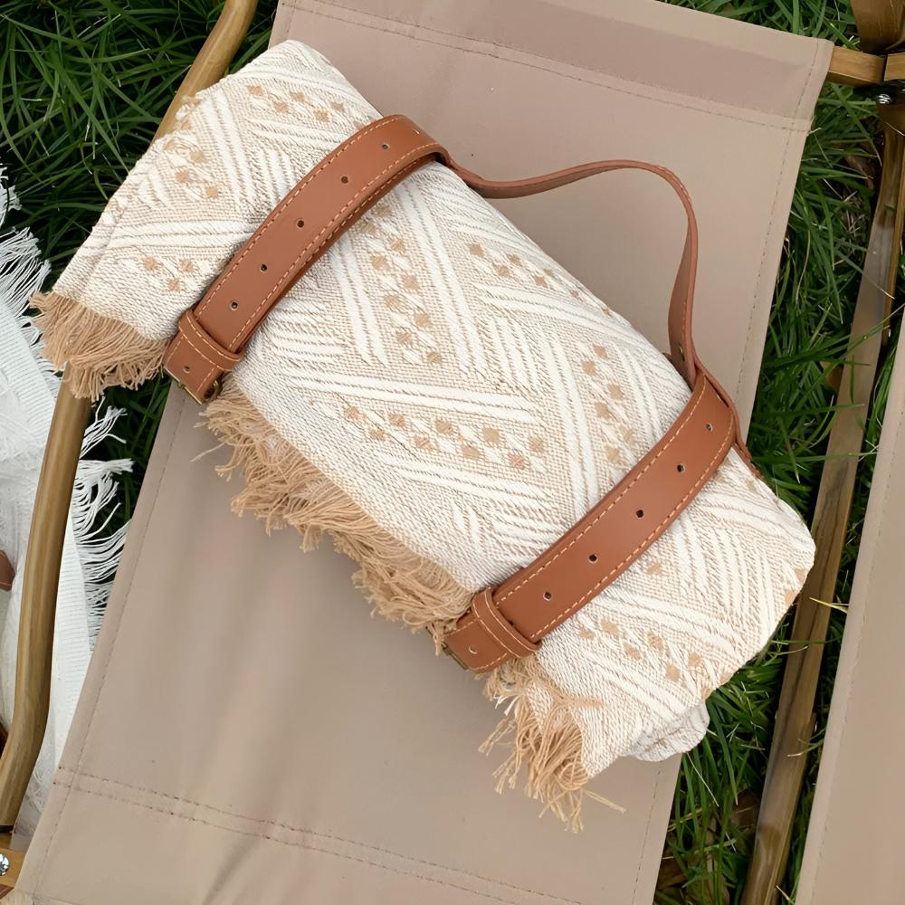 Large Waterproof Picnic Blanket – Durable Outdoor Mat with Elegant Diamond Weave Design, Lightweight and Portable, 71x71 6
